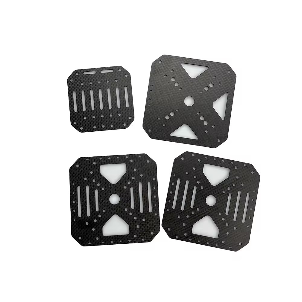 Custom OEM Precision CNC Machining Cutting Carbon Fiber Sheet For UAV/FPV/RC Drone Parts 2mm 3mm 4mm 5mm Carbon Fiber Sh